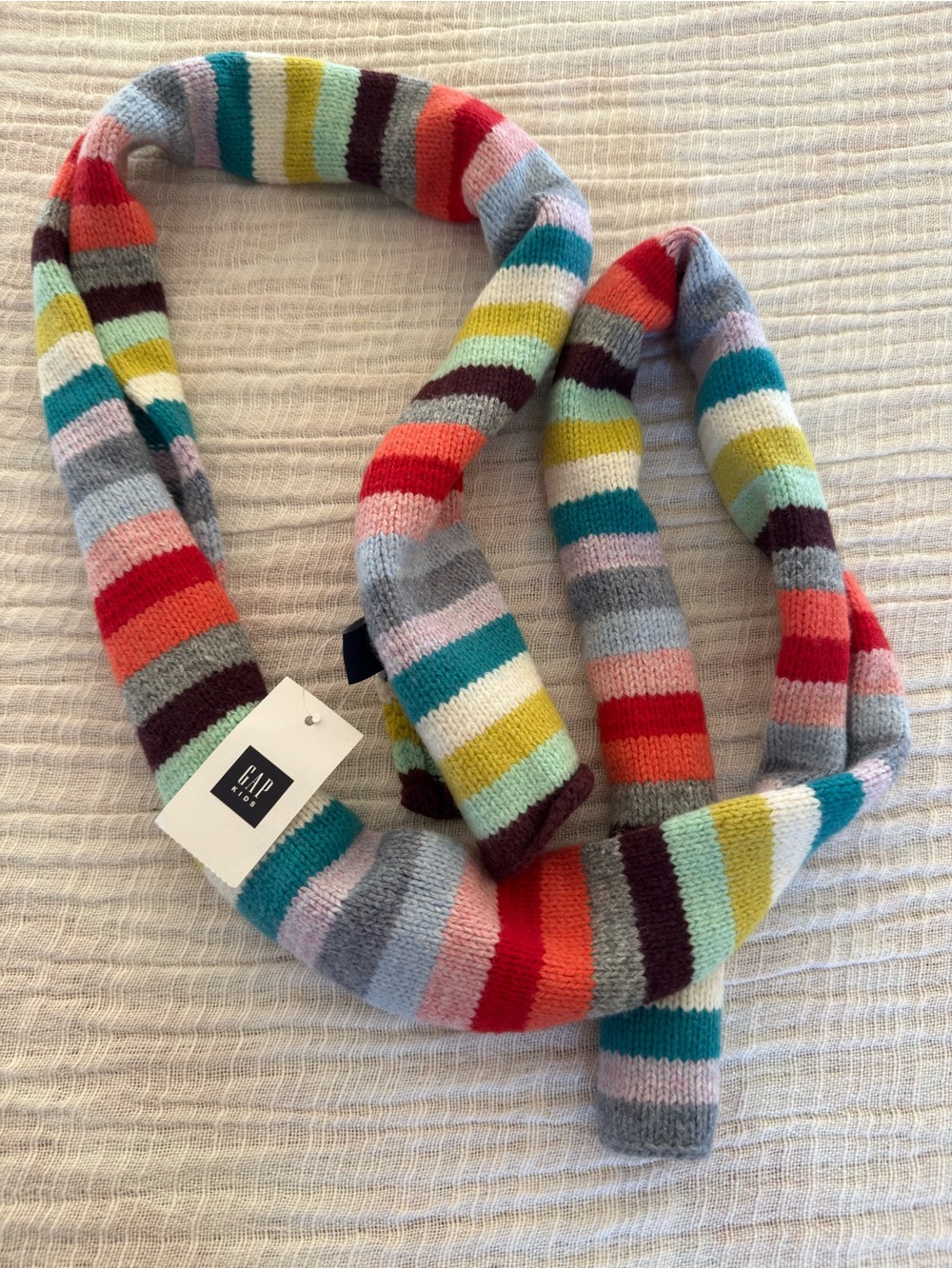 NWT Gap Kids Multi-Stripe Knit Winter Scarf 🧣🌈✨